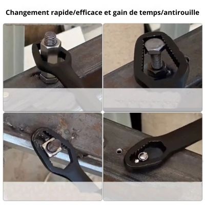 Clé à cliquet universelle / auto serrante